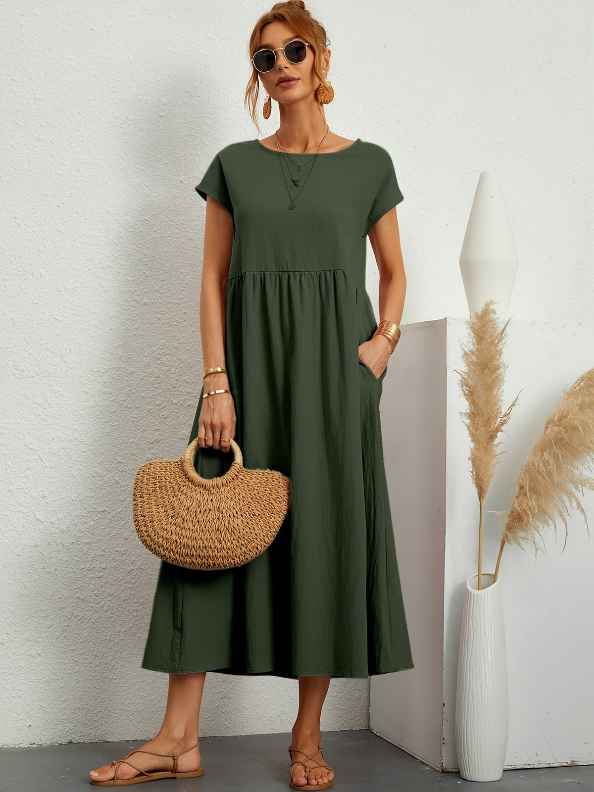 Robe Longue Fluide Élégance Décontractée