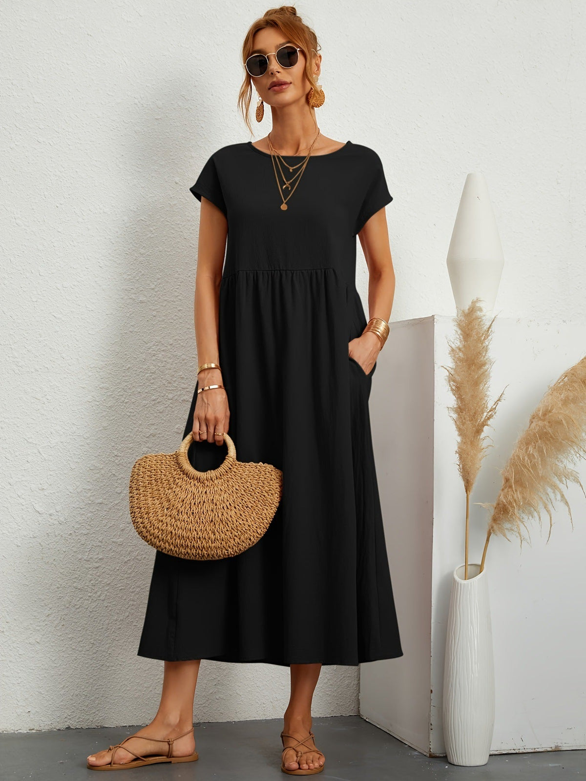 Robe Longue Fluide Élégance Décontractée