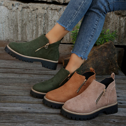 Bottes Vertes Zippées