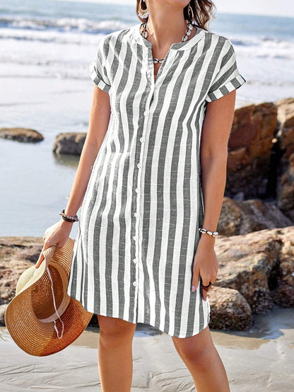 Chemise rayée décontractée à coupe ample