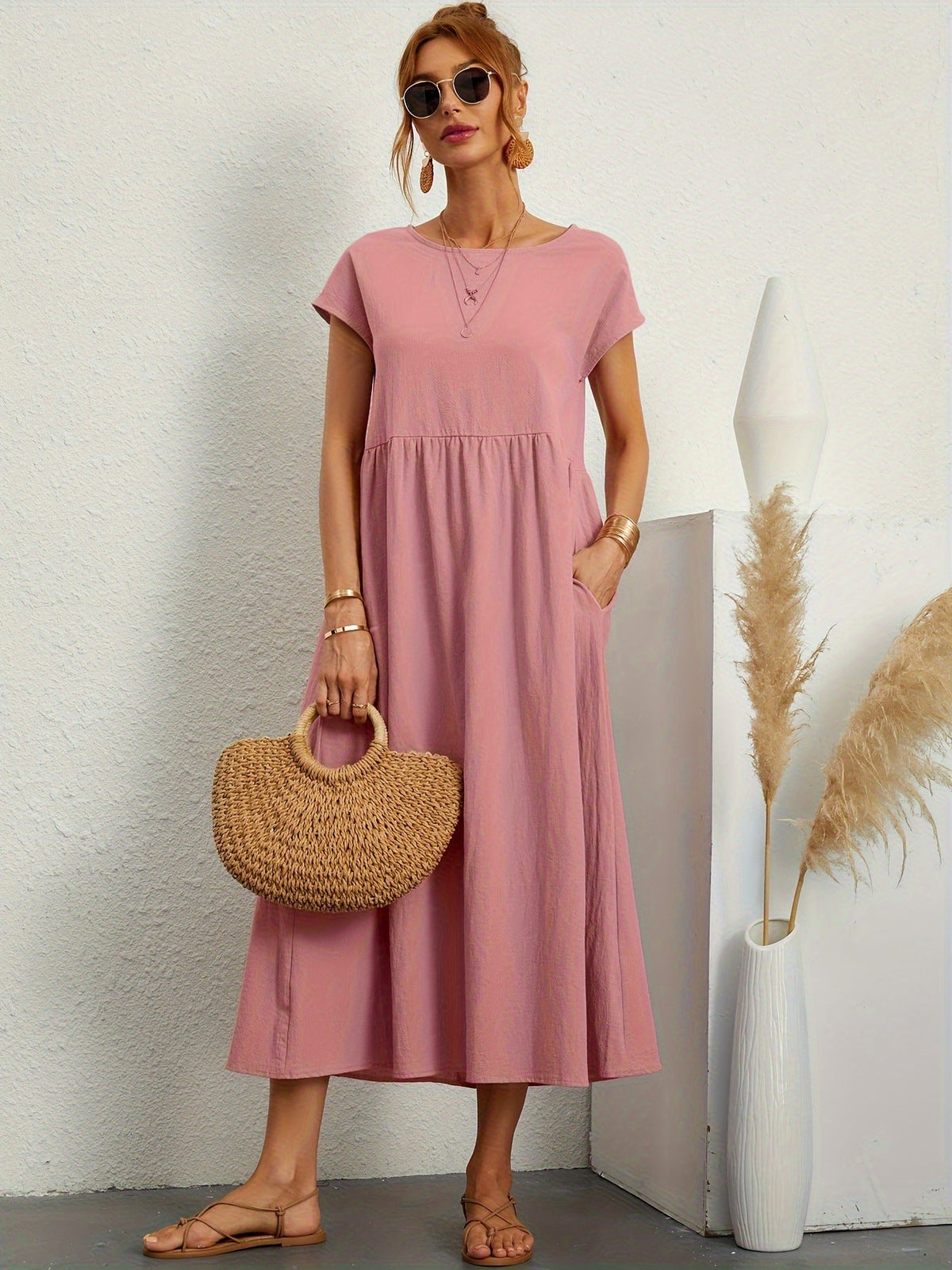 Robe Longue Fluide Élégance Décontractée