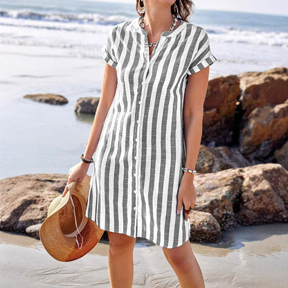 Chemise rayée décontractée à coupe ample