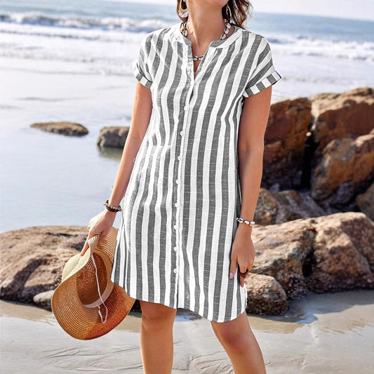 Chemise rayée décontractée à coupe ample