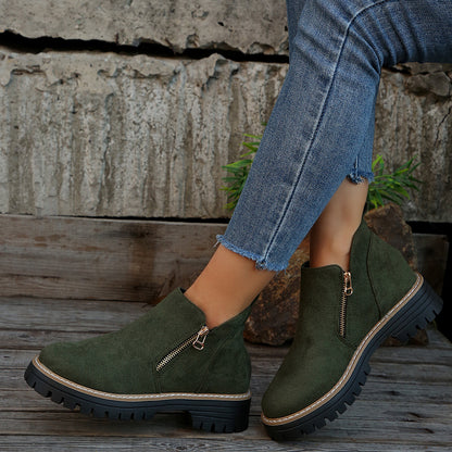 Bottes Vertes Zippées