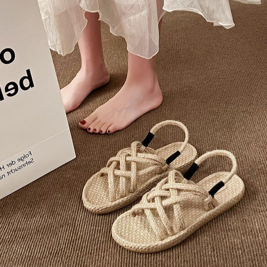 Sandales en Corde de Chanvre Tressée