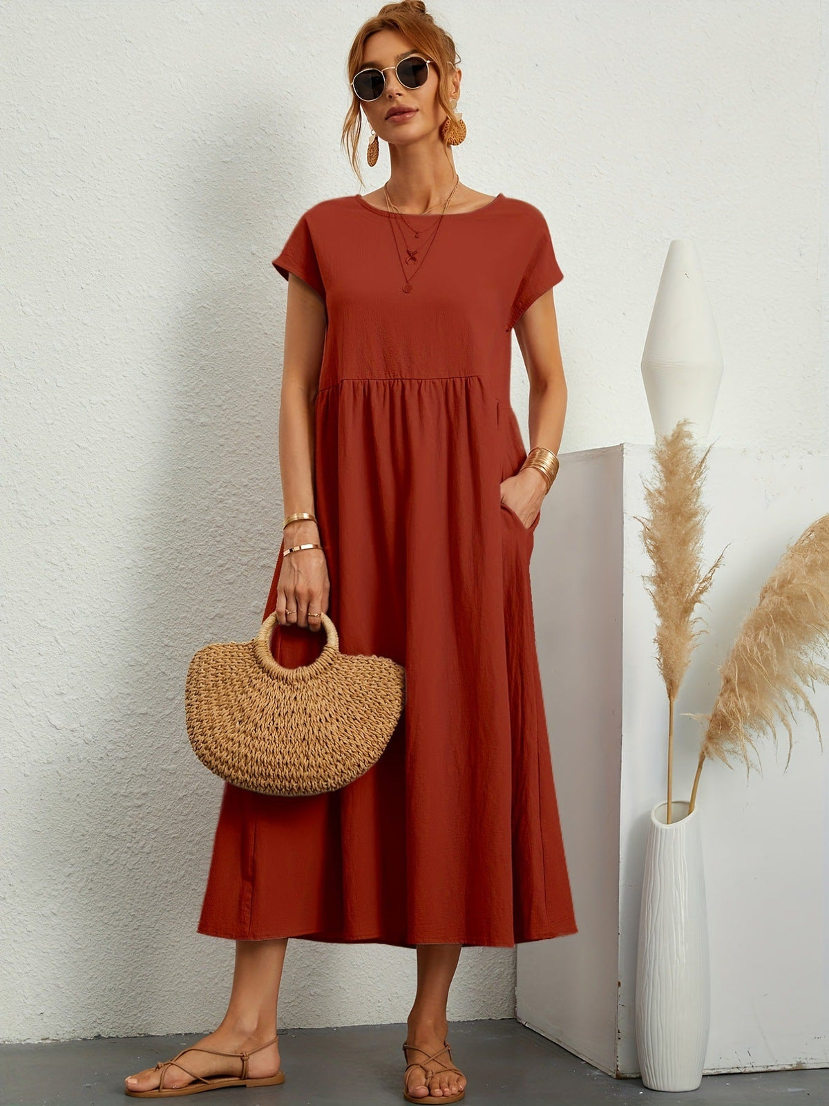 Robe Longue Fluide Élégance Décontractée