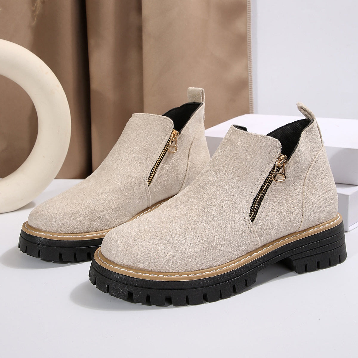 Bottes Vertes Zippées