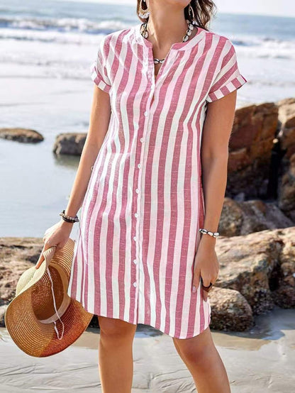 Chemise rayée décontractée à coupe ample
