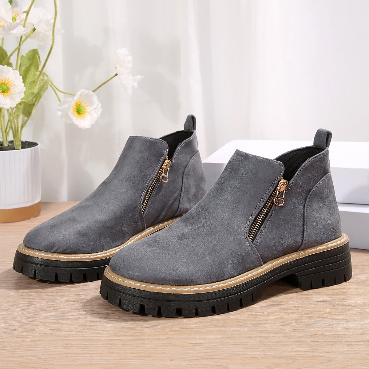 Bottes Vertes Zippées